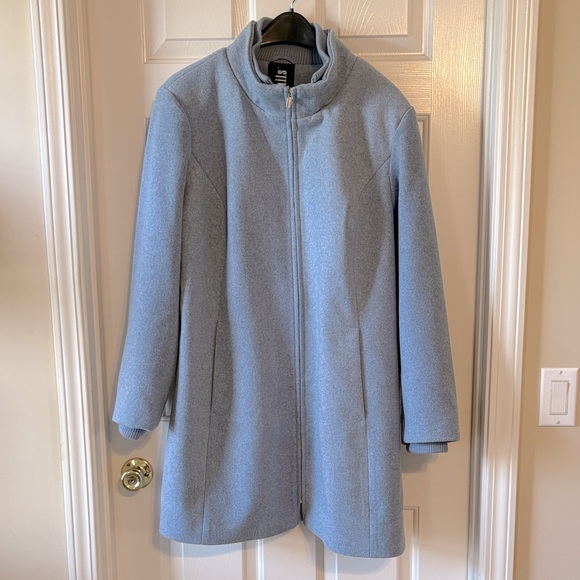 INTL Details Women's Light Blue Coat - Picture 1 of 11